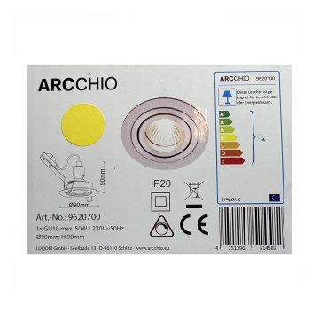 Arcchio - Upotettu valo SOPHIA 1xGU10/50W/230V