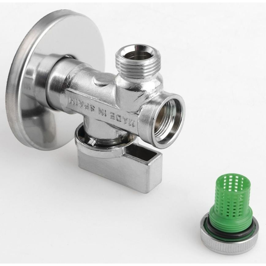 Arco - Kulmaventtiili suodattimella, kiiltävä kromi