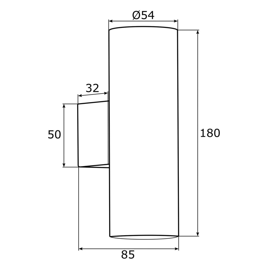 Argon 0912 - Seinävalaisin MITOS 2xGU10/5W/230V kiiltävä kromi