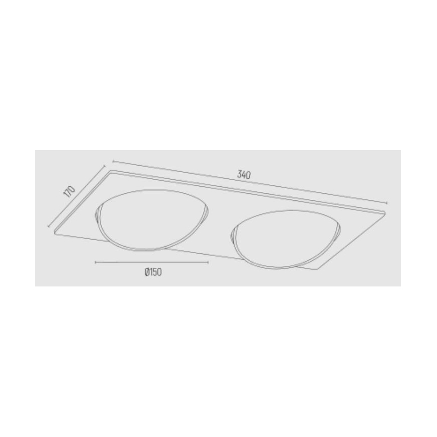 Argon 1046 - Upotettava valo OLIMP 2xGU10-AR111/12W/230V valkoinen