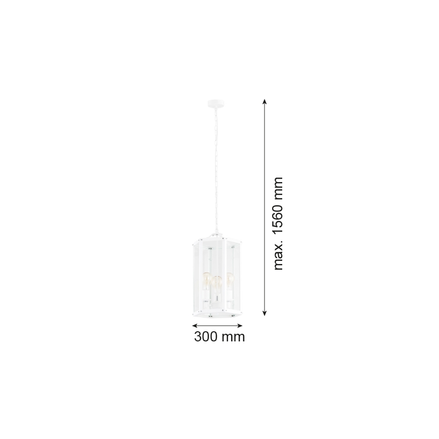 Argon 1251 - Riippuvalaisin BODRUM 3xE27/15W/230V valkoinen