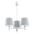Argon 1383 - Kattokruunu tangossa BOLZANO 3xE27/15W/230V sininen/kiiltävä kromi