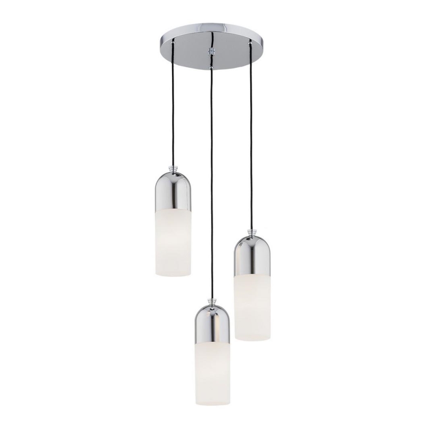 Argon 1465 - Kattokruunu johdossa BURGOS 3xE27/15W/230V kiiltävä kromi