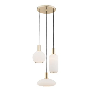 Argon 1489 - Kattokruunu johdossa SAGUNTO 3xE27/15W/230V messinki