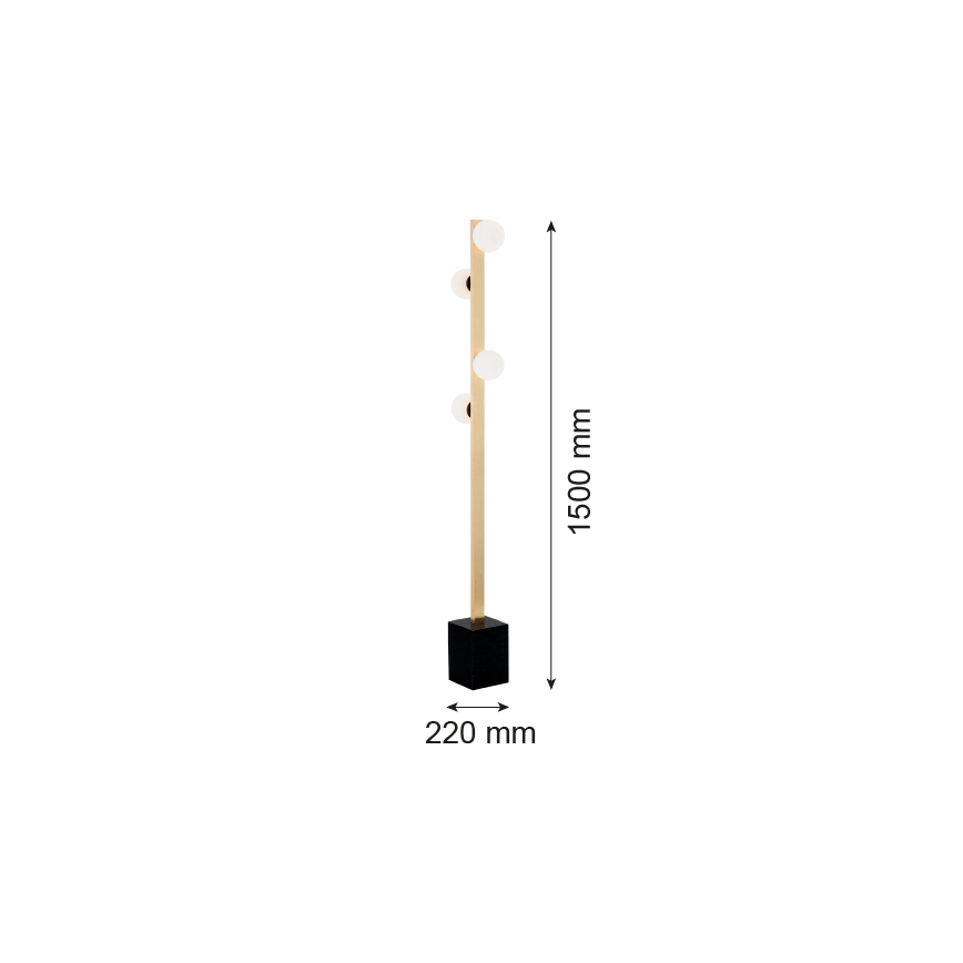 Argon 1738 - Lattialamppu FREEMONT 4xG9/5W/230V