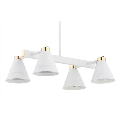 Argon 1773 - Kattovalaisin AVALONE 4xE27/15W/230V valkoinen/kulta