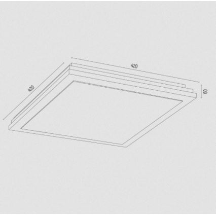 Argon 1803 - Kattovalo CASERTA 4xE27/15W/230V 42x42 cm