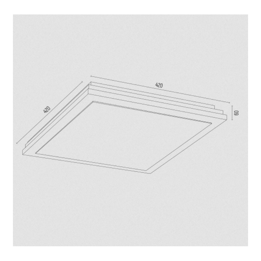 Argon 1803 - Kattovalo CASERTA 4xE27/15W/230V 42x42 cm