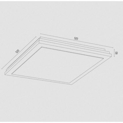 Argon 1804 - Kattovalo CASERTA 4xE27/15W/230V 52x52 cm