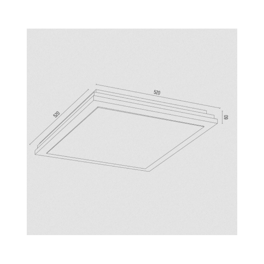 Argon 1804 - Kattovalo CASERTA 4xE27/15W/230V 52x52 cm