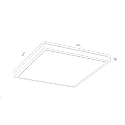 Argon 1826 - Kattovalo CARLSON 4xE27/15W/230V 60x60 cm musta