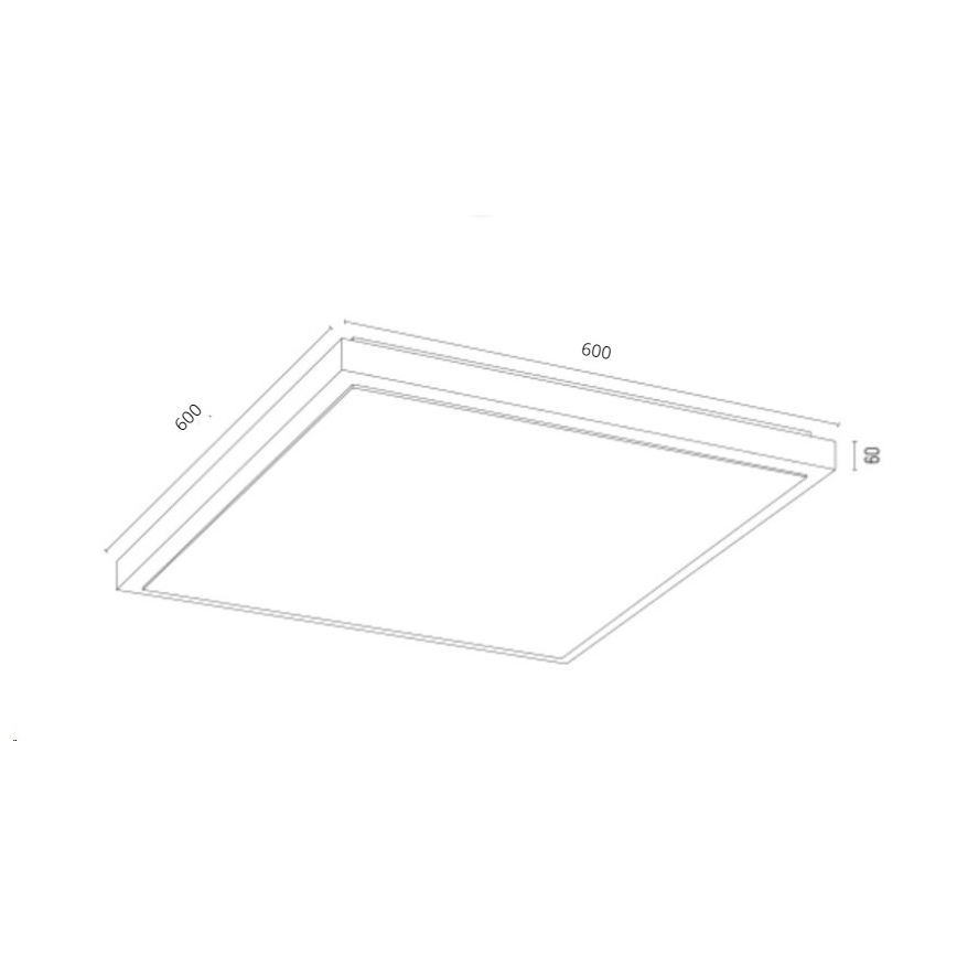 Argon 1826 - Kattovalo CARLSON 4xE27/15W/230V 60x60 cm musta
