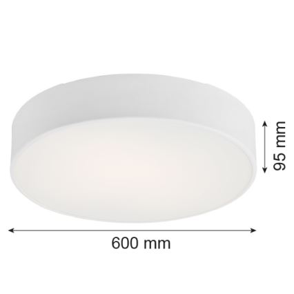 Argon 2082 - Kattovalo DARLING 5xE27/15W/230V d. 60 cm valkoinen