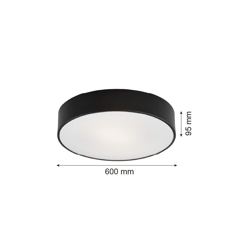 Argon 2084 - Kattovalo DARLING 5xE27/15W/230V d. 60 cm musta