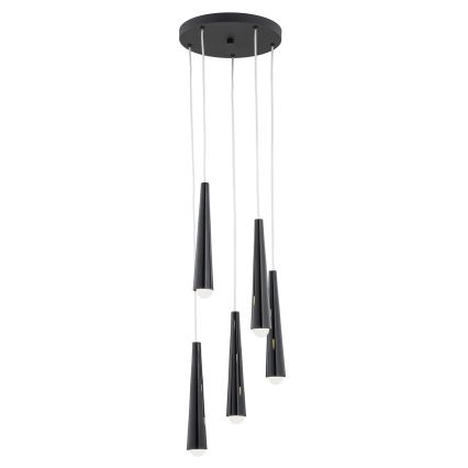 Argon 2103 - Kattovalaisin HOLLYWOOD 5xE14/7W/230V musta
