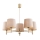 Argon 2105 - Kattokruunu tangossa PONTE 5xE27/15W/230V messinki/beige