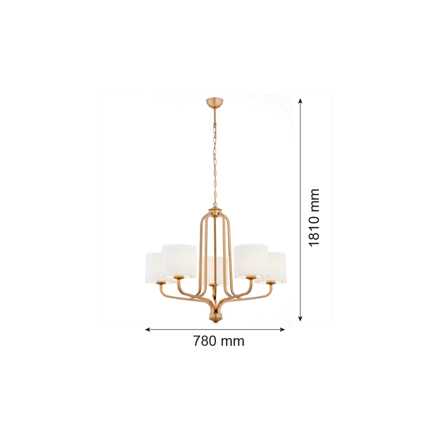 Argon 2172 - Kattokruunu ketjussa MARANELLO 5xE27/15W/230V