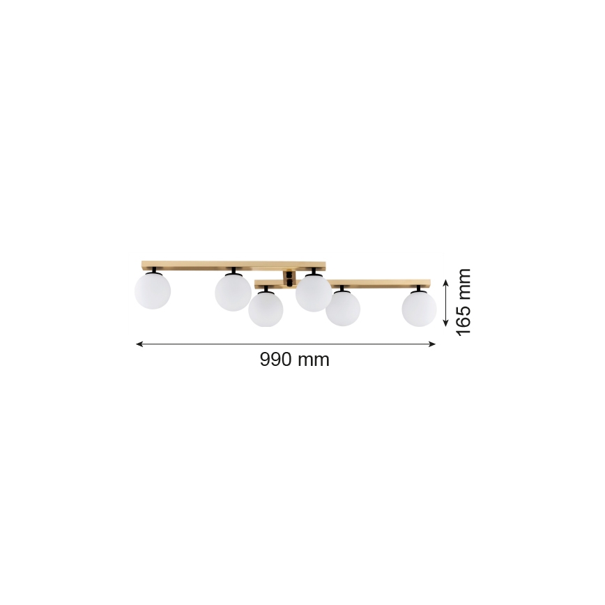 Argon 2544 - Pinta-asetettava kattokruunu FREEMONT 6xE14/7W/230V