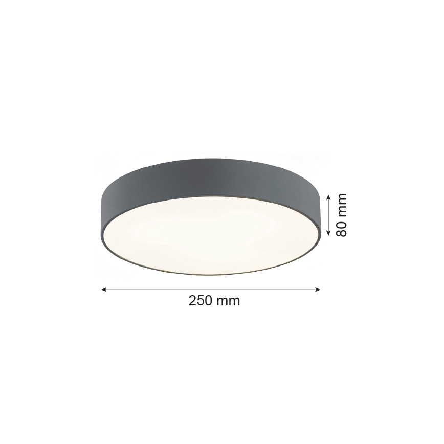 Argon 3080 - Kattovalo DARLING 2xE27/15W/230V d. 25 cm harmaa