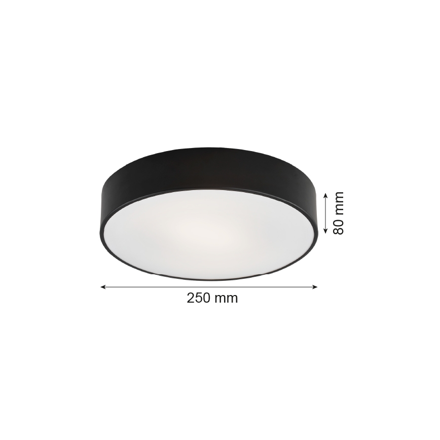 Argon 3081 - Kattovalo DARLING 2xE27/15W/230V d. 25 cm musta