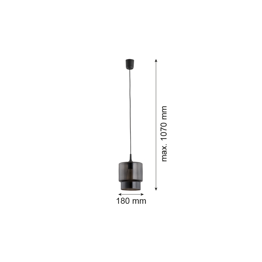 Argon 3270 - Kattokruunu johdossa NEWA 1xE27/15W/230V musta