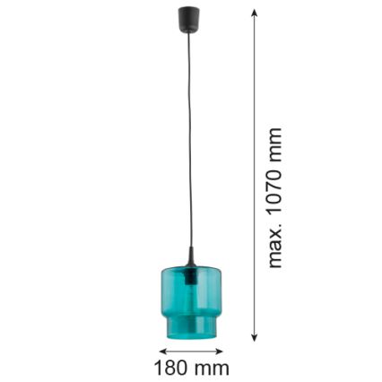Argon 3271 - Kattokruunu johdossa NEWA 1xE27/15W/230V turkoosi