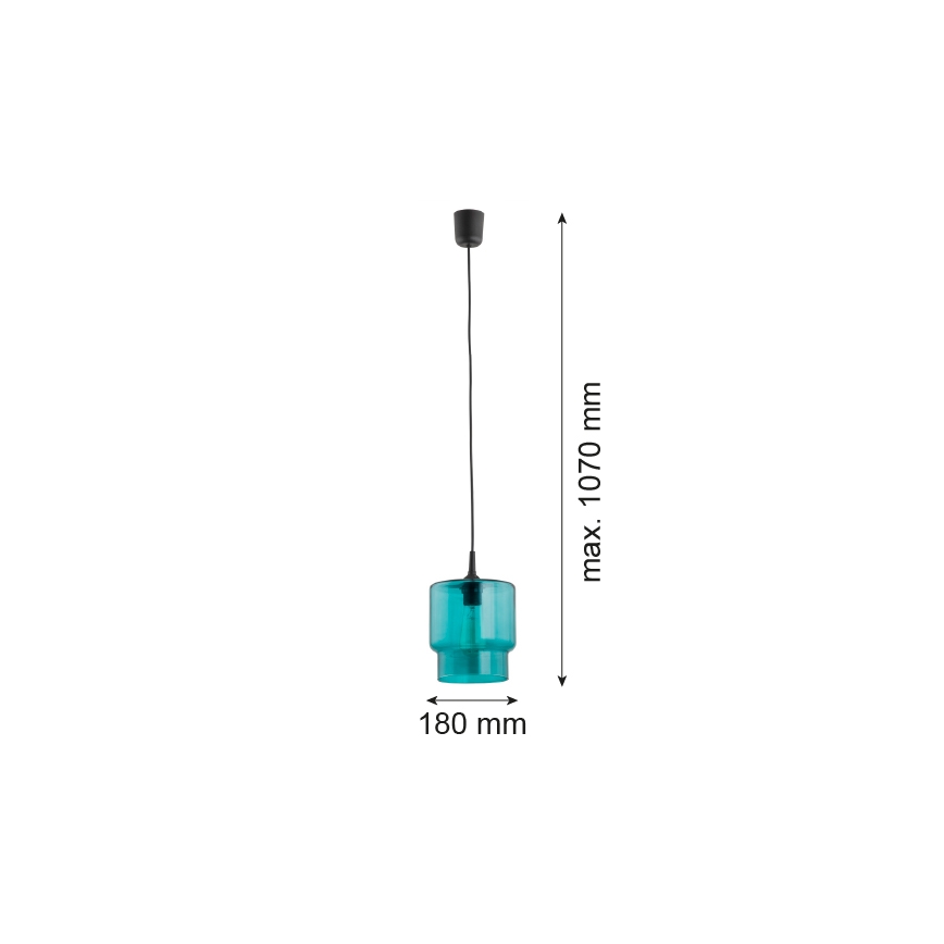 Argon 3271 - Kattokruunu johdossa NEWA 1xE27/15W/230V turkoosi