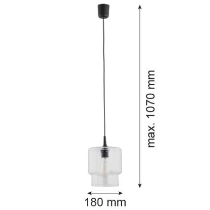 Argon 3275 - Kattokruunu johdossa NEWA 1xE27/15W/230V läpinäkyvä