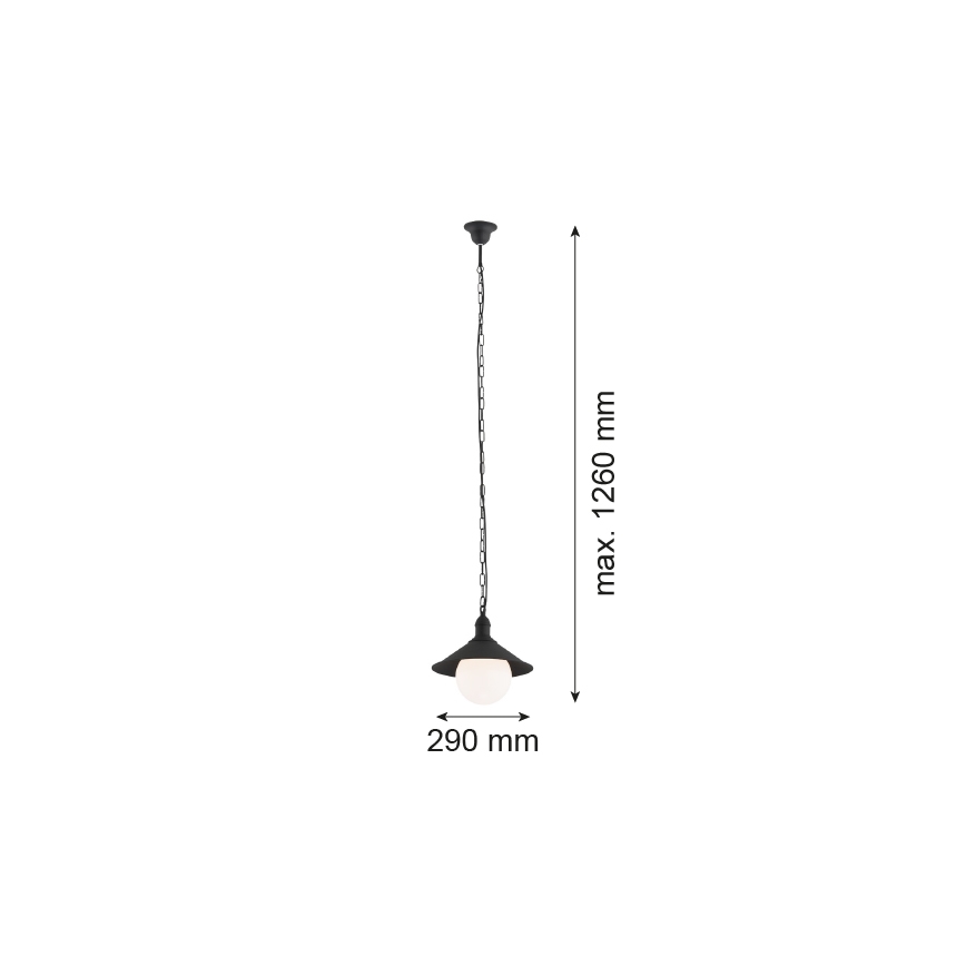 Argon 3285 - Ulkokattokruunu ERBA BIS 1xE27/60W/230V