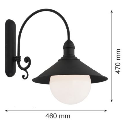 Argon 3286 - Seinävalaisin ERBA BIS 1xE27/60W/230V