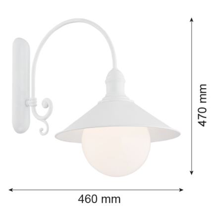Argon 3297 - Seinävalaisin ERBA BIS 1xE27/60W/230V