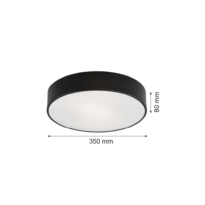 Argon 3570  - LED Kattovalo DARLING LED/25W/230V d. 35 cm musta