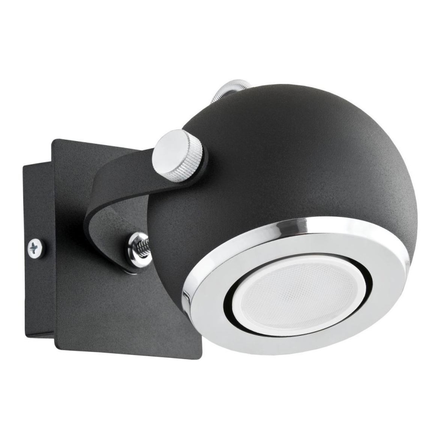 Argon 3638 - Seinäkohdevalo KOS 1xGU10/5W/230V musta/kiiltävä kromi