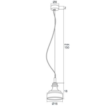Argon 3795 - LED-kattokruunu narussa TULUZA LED/5W/230V