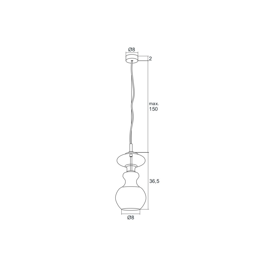 Argon 3800 - LED-kattokruunu narussa MODENA LED/8W/230V