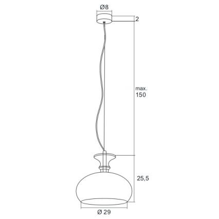 Argon 3805 - LED-kattokruunu narussa GROSSETO LED/8W/230V