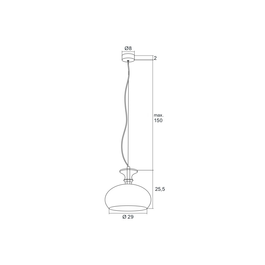 Argon 3805 - LED-kattokruunu narussa GROSSETO LED/8W/230V