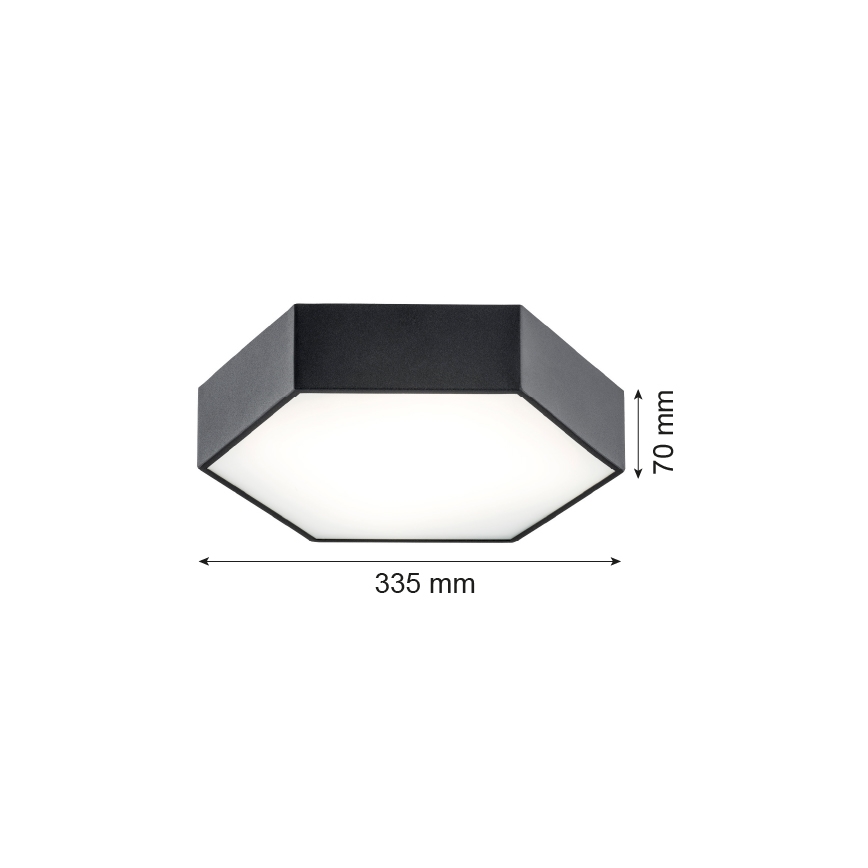 Argon 3823 - LED-kattovalaisin ARIZONA LED/22,5W/230V musta