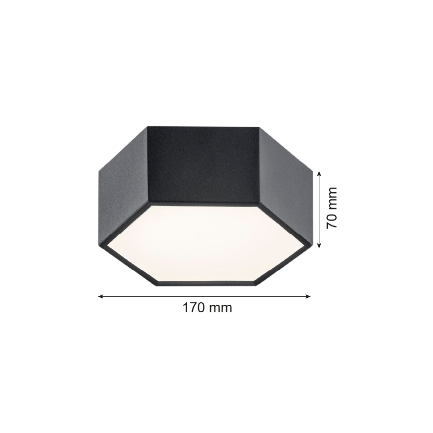 Argon 3824 - LED-kattovalaisin ARIZONA LED/9W/230V musta