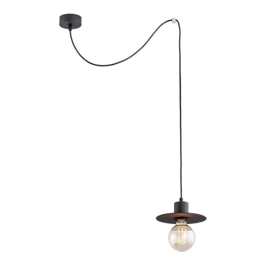 Argon 3835 - Kattokruunu johdossa CORSO 1xE27/15W/230V musta
