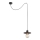 Argon 3835 - Kattokruunu johdossa CORSO 1xE27/15W/230V musta
