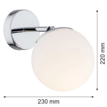 Argon 3988 - Seinävalaisin SATELITE 1xE27/15W/230V kiiltävä kromi