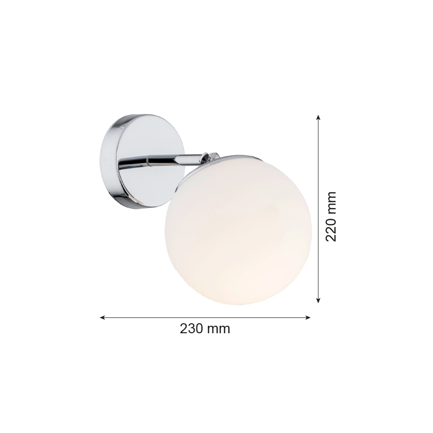 Argon 3988 - Seinävalaisin SATELITE 1xE27/15W/230V kiiltävä kromi