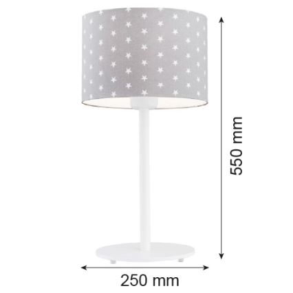 Argon 4126 - Pöytävalaisin MAGIC 1xE27/15W/230V harmaa/valkoinen