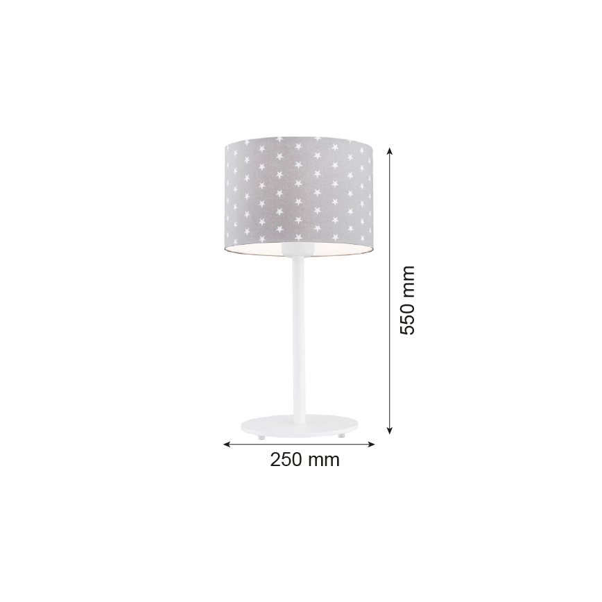 Argon 4126 - Pöytävalaisin MAGIC 1xE27/15W/230V harmaa/valkoinen
