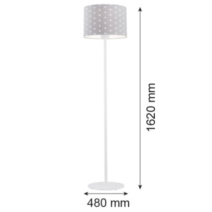 Argon 4130 - Lattialamppu MAGIC 1xE27/15W/230V harmaa/valkoinen