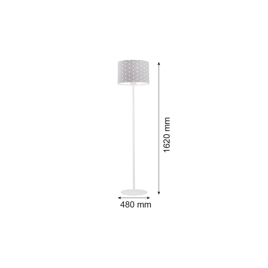 Argon 4130 - Lattialamppu MAGIC 1xE27/15W/230V harmaa/valkoinen
