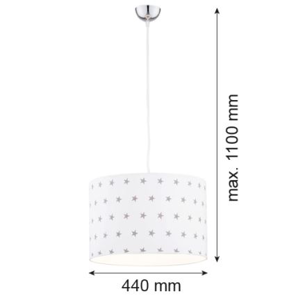 Argon 4133 - Kattokruunu johdossa MAGIC 1xE27/15W/230V valkoinen