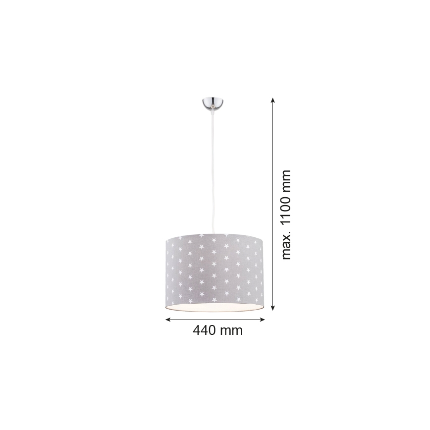Argon 4134 - Kattokruunu johdossa MAGIC 1xE27/15W/230V harmaa/valkoinen
