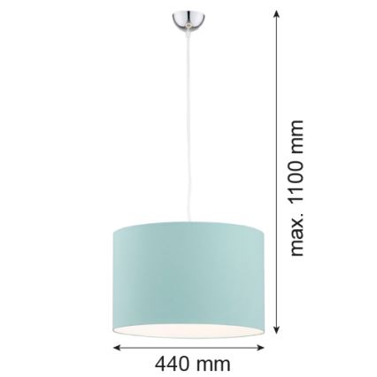 Argon 4135 - Kattokruunu johdossa MAGIC 1xE27/15W/230V turkoosi